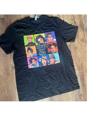 Women's Bella+Canvas Ladies of the Mic Graphic Tee, Black, Size XL